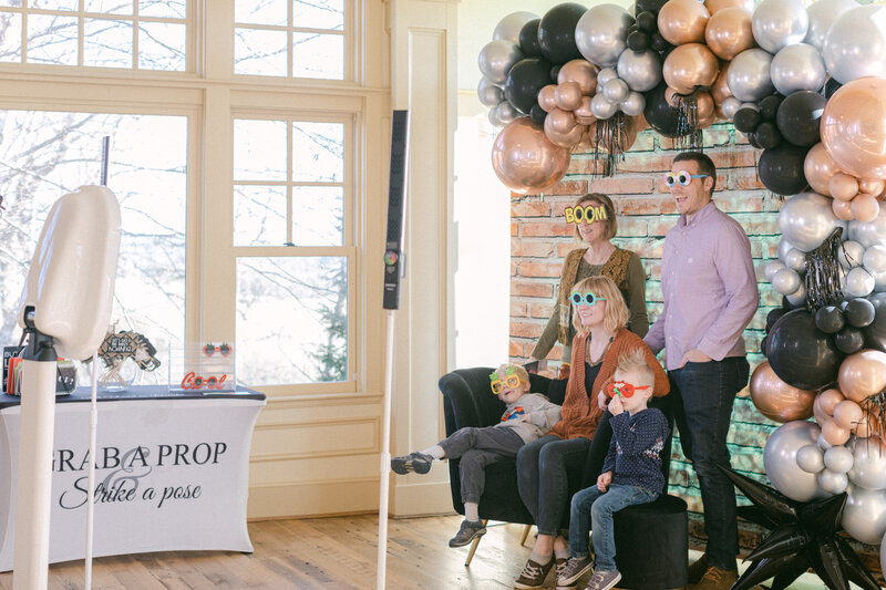 Photo booth at a baby shower celebration